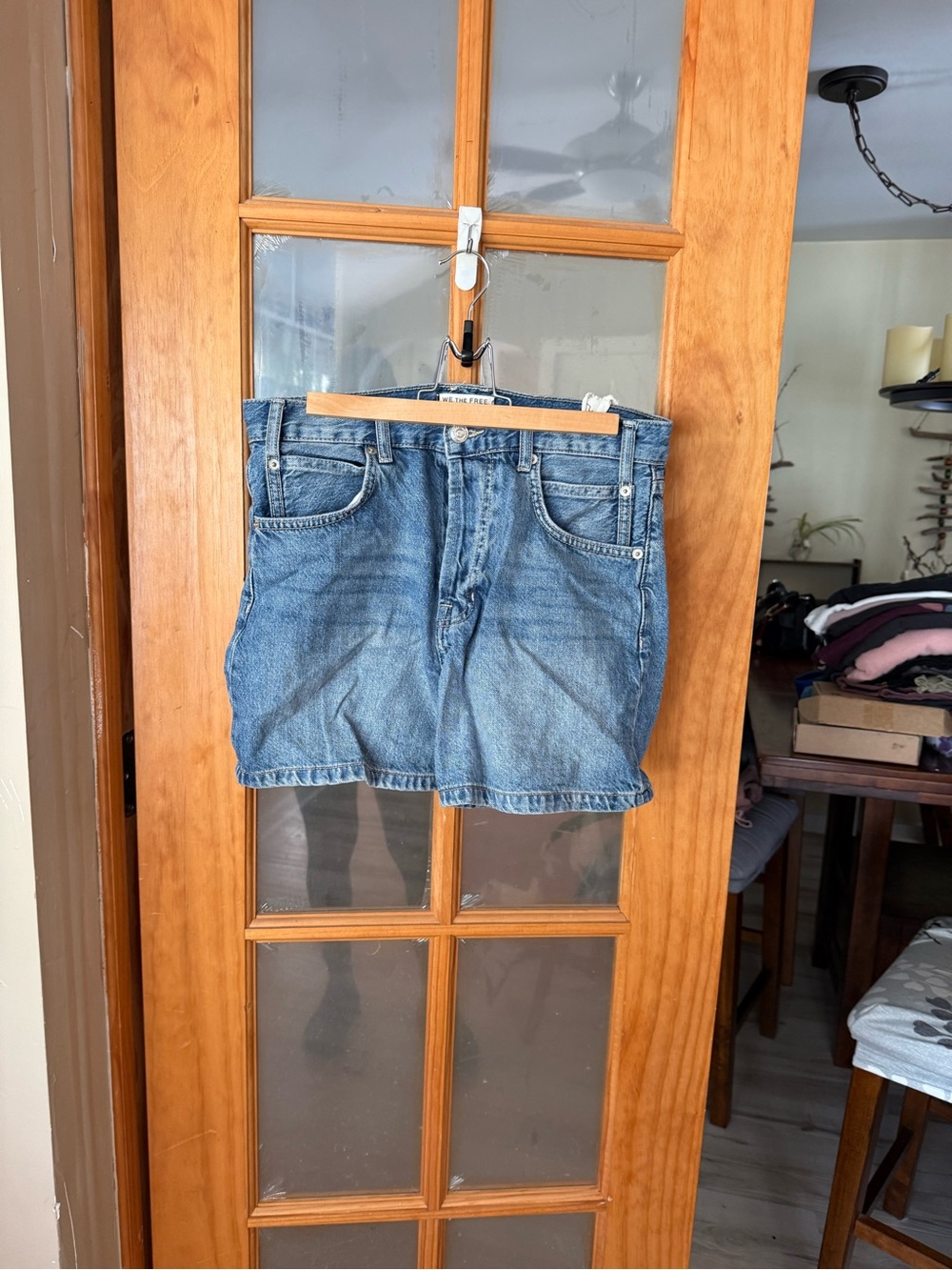 We The Free Blue Denim Jean Shorts